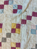 Vintage Four Nine Patch Cutter Quilt: Reds and Blues