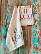 Pair of Vintage Embroidered Hand Towels