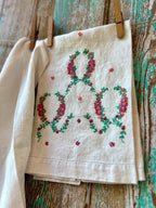 Pair of Vintage Embroidered Hand Towels