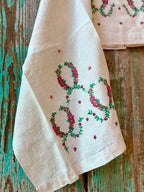 Pair of Vintage Embroidered Hand Towels