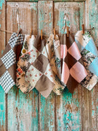Set of 6 Vintage Quilt Squares: #9