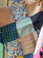 Set of 5 Vintage Quilt Squares: #10 Monkey Wrench