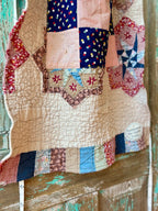 Upcycled "Patriotic" #1 Vintage Quilt Apron: Adult Full
