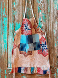 Upcycled "Patriotic" #2 Vintage Quilt Apron: Adult Full