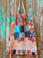 Upcycled "Patriotic" #2 Vintage Quilt Apron: Adult Full