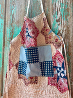 Upcycled "Patriotic" #2 Vintage Quilt Apron: Adult Full