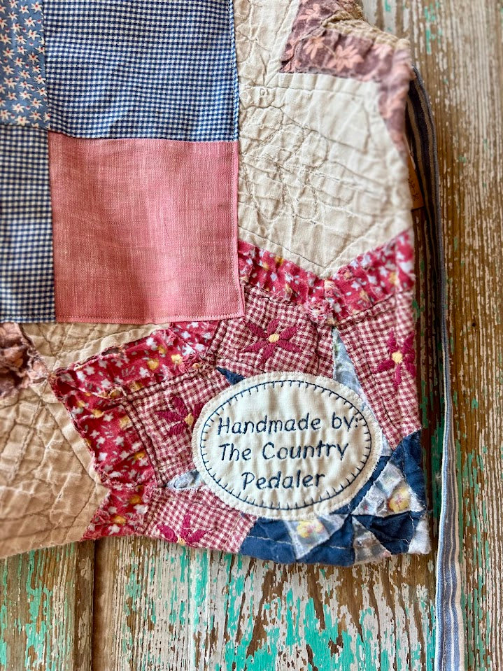 Upcycled "Patriotic" Vintage Quilt Apron: Toddler