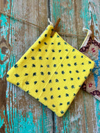 Upcycled XL Vintage Quilt Pot Holder: "Patriotic" #1