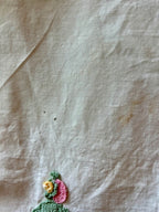 Set of 4 Vintage Crafting Pillowcases: Crocheted & Printed
