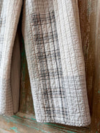 Upcycled Grey Plaid Quilt Pants with Pockets: Youth XL