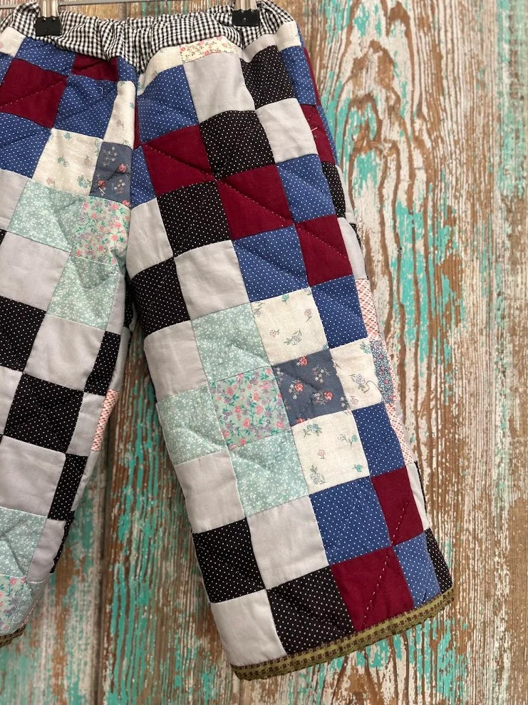 Upcycled "Patchwork" Vintage Quilt Pants: Child's 12-18 months