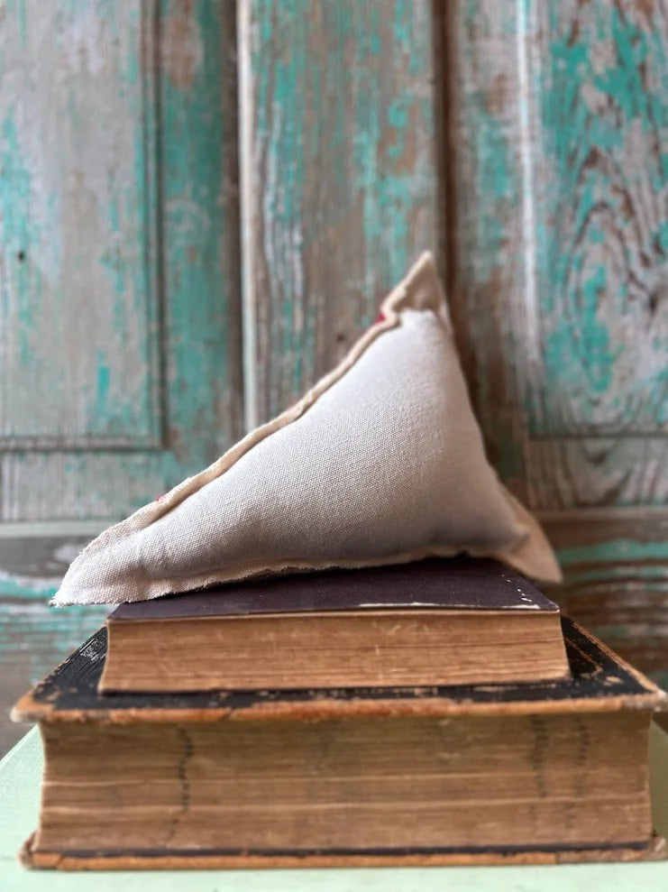 Upcycled 1960s Vintage University of Wisconsin Pennant on Mini Quilt Pillow