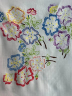 Upcycled "Floral Paradise" Tablecloth & Pillowcase Tank: Women's Small