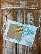 Upcycled "Crystal" Vintage Blue and White Quilt Apron: Adult - Tool