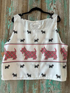 Upcycled "Scotty" Vintage Pillowcase Tank: Women's XL