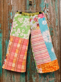 Upcycled "Pink Paradise" Vintage Quilt Pants: Child's 3T/4T