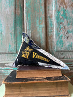 Upcycled 1960s Vintage Vanderbilt Pennant on Mini Quilt Pillow