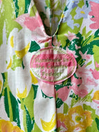 Upcycled "April Showers" Vintage Floral Coverlet Overalls with Pockets: Women's Small