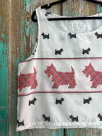 Upcycled "Scotty" Vintage Pillowcase Tank: Women's XL