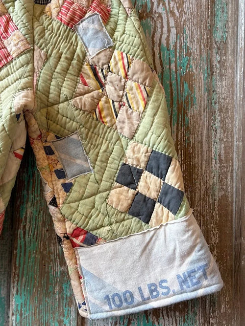 Upcycled "Alexander Jr" Vintage Quilt and Feedsack Pants: Child's 2T